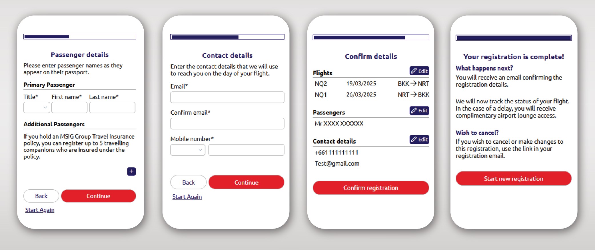 Step to register MSIG Easy Lounge_ insured name
