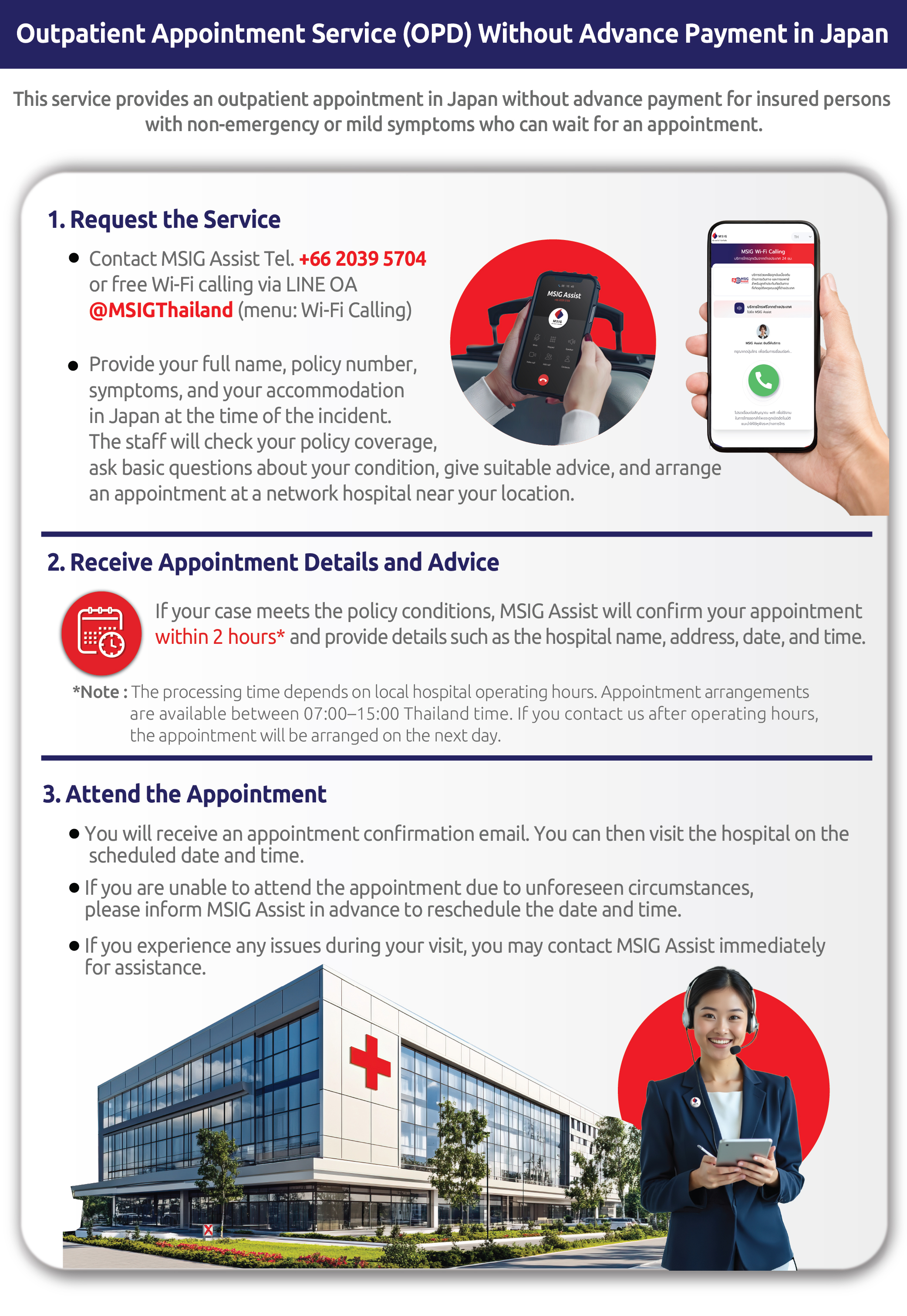Service Procedure MSIG Japan OPD cashless